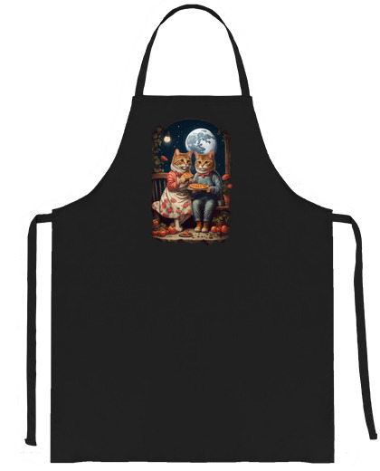 Image of ginger cats moonlight eat pizza seller saleswoman breeder waitress artisan