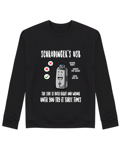 Sudadera Sin Capucha Unisex sudadera usb de schrödinger laTostadora