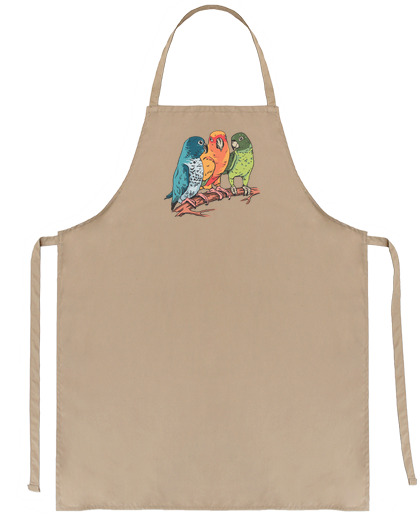 Image of parakeets three on a branch tree seller breeder pet store waiter