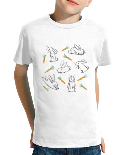 T-shirt bambino manica corta coniglietti