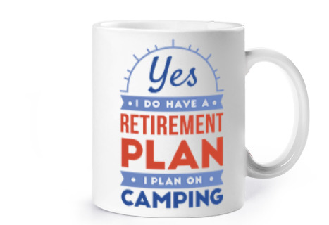 Image of retirement project plan cup coffee tea croissants herbal tea