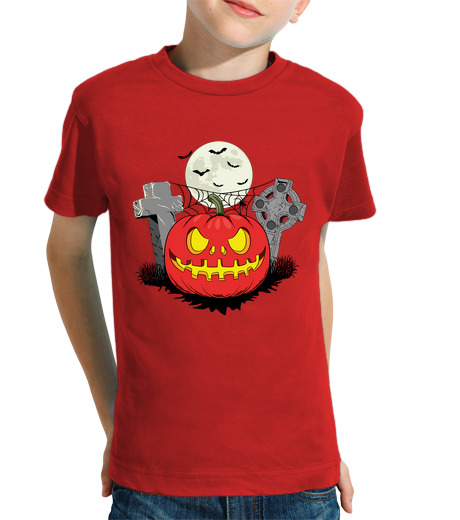 Tee Shirt Pour Enfant Manche Courte HALLOWEEN PUMPKIN