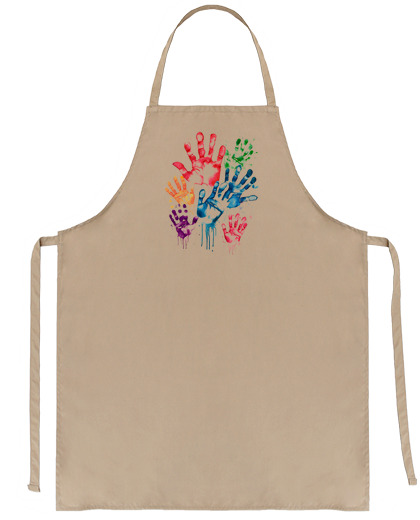 Image of hands colorful prints wall workshop painter diy expression