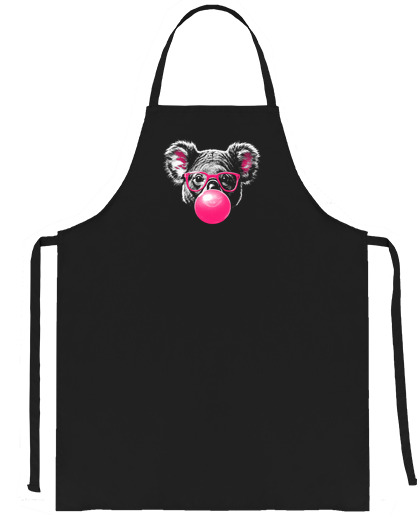 Image of koala pink glasses bubble chewing gum pet store seller waiter craftsman