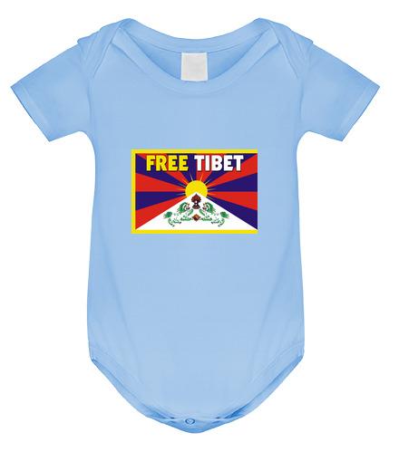 Body Bébé le corps bleu - free tibet