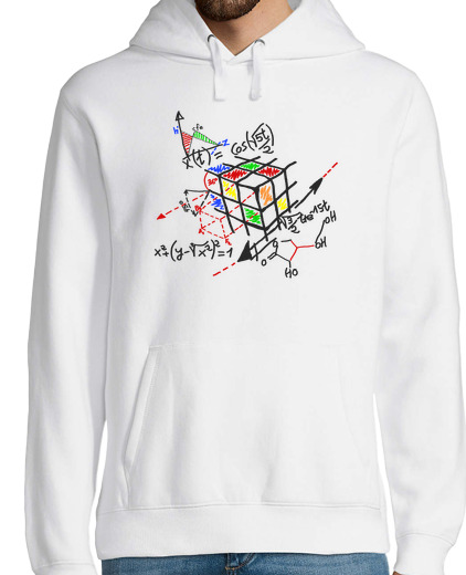 Sweat-shirt À Capuche Pour Homme plan noir cube rubik