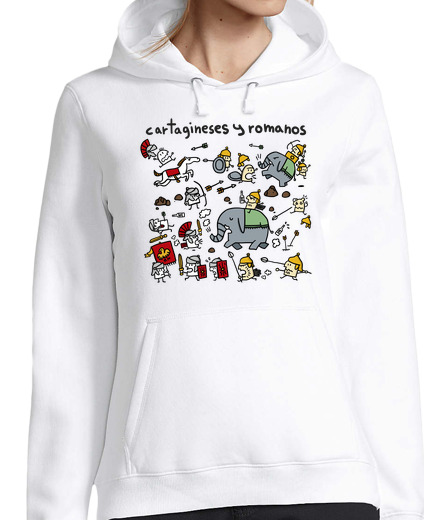 Sweat-shirt À Capuche Pour Femme carthaginois et les romains