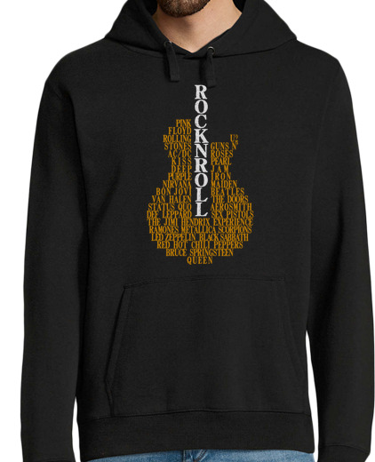 Sweat-shirt À Capuche Pour Homme guitare rock n roll