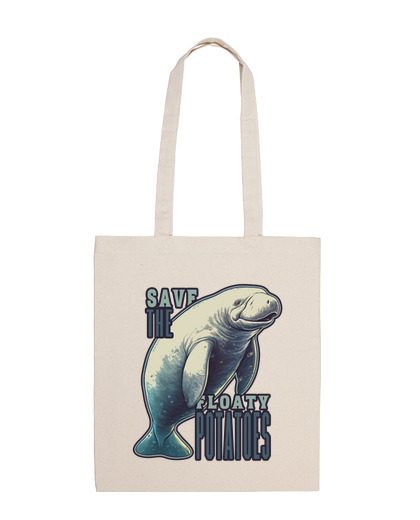 Image of manatee let's save the manatees bag beach vacation tote
