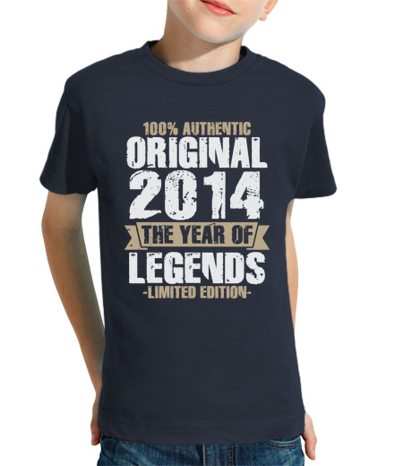 Tee Shirt Pour Enfant Manche Courte Anniversaire 10 Ans - Légendes 2014