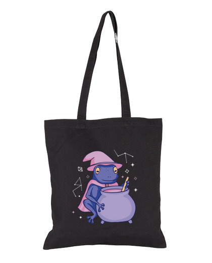 Image of frog magician magic potion bag vacation beach tote show