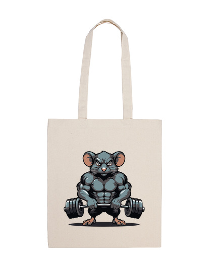 Image of rat who does bodybuilding sport bag vacation beach tote cup supporter