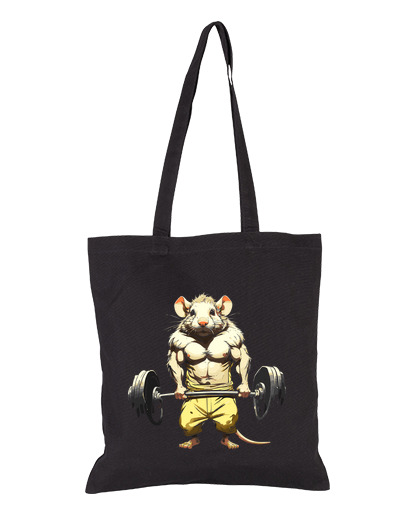 Image of rat who does bodybuilding sport jo bag beach vacation tote