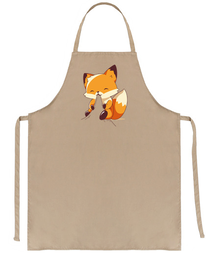 Image of fox who eats the polo shirt top seller saleswoman pet store waitress crafts