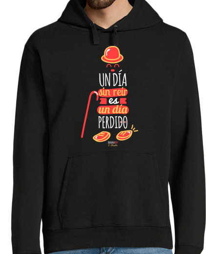 Sudadera Con Capucha Para Hombre Un día sin reír laTostadora