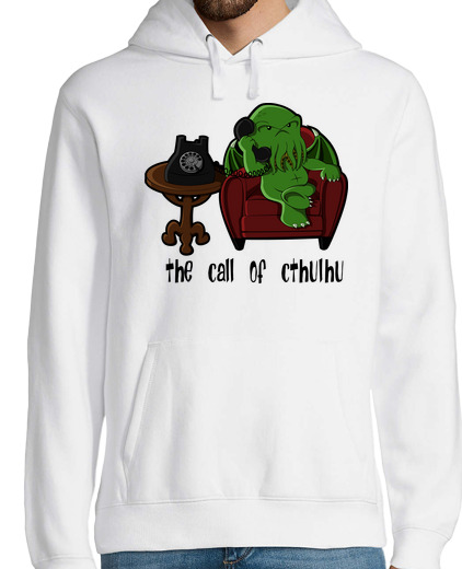 Sudadera Con Capucha Para Hombre The call of Cthulhu (for white) laTostadora