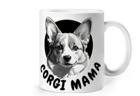 Image of corgi mama puppy price coffee tea croissants herbal tea infusion