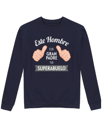 Sweat Unisexe grand-père et superabuelo (fond noir)