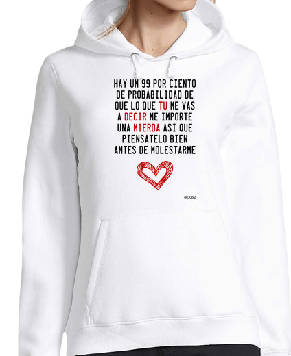 Sweat-shirt À Capuche Pour Femme je ne me dérange pas i