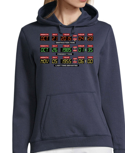 Sweat-shirt À Capuche Pour Femme panneau de configuration delorean