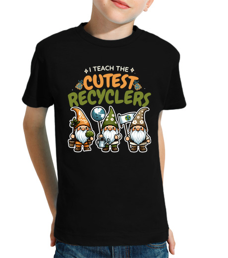 Tee Shirt Pour Enfant Manche Courte j39enseigne aux recycleurs les plus mig