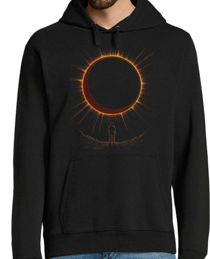 Sweat-shirt À Capuche Pour Homme eclipse homme qui regarde soleil lune