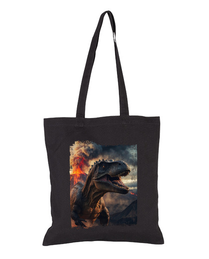 Image of t-rex dinosaur dino terrifying movie bag vacation swimming pool beach school volcano eruption fire