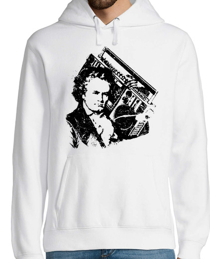 Sweat-shirt À Capuche Pour Homme beethoven hip-hop ghettoblaster