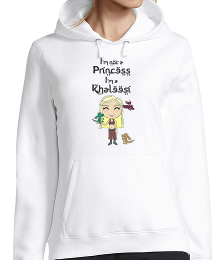 Sweat-shirt À Capuche Pour Femme je suis not une princesse que je suis un khaleesi