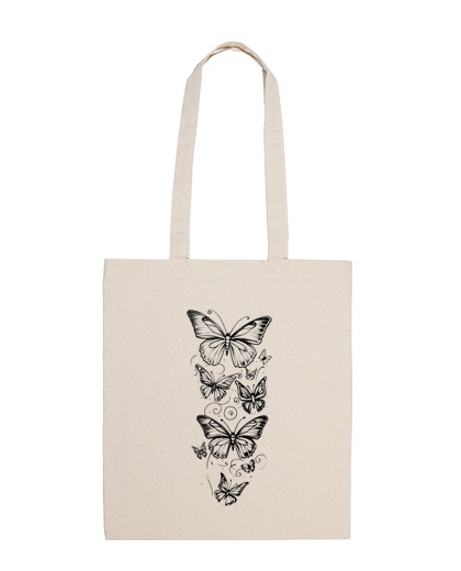 Image of butterflies flying bohemian style boho art bag pool beach vacation tote