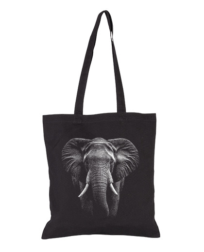Image of elephant realistic drawing baby elephant bag circus zoo pet store seller waiter bartender