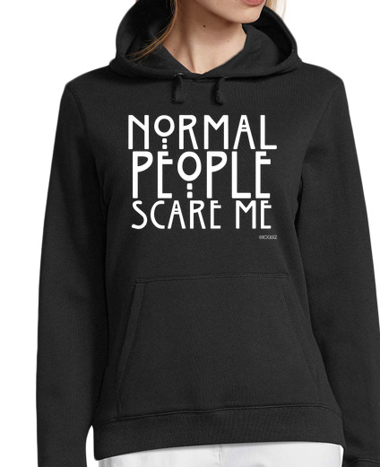 Sweat-shirt À Capuche Pour Femme normal les people me font peur #ahs