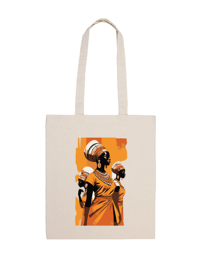 Image of african woman elegance ethnic afro bag shopping beach vacation tote