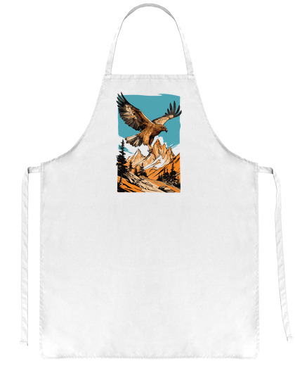 Image of mountain golden eagle observation salesman falconer waiter bartender