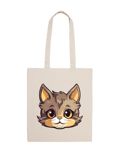 Image of cat baby kitten brown red soft shopping bag beach tote