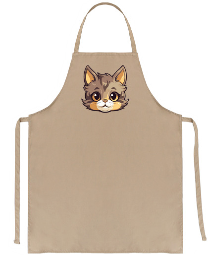 Image of cat baby kitten brown ginger sweet seller saleswoman waitress waiter bartender