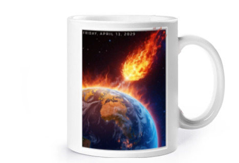 Image of comete apophis april 13, 2029 end of customizable coffee tea croissant cup