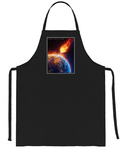 Image of comete apophis april 13, 2029 end of the seller saleswoman waiter waitress bartender