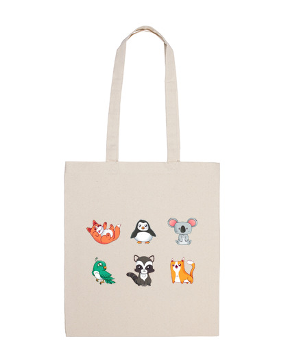 Image of funny animals kids game memo bag beach vacation tote