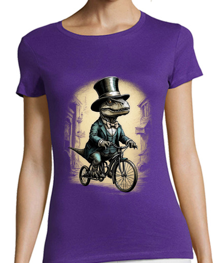 Image of t-rex dinosaur on bicycle belle epoque