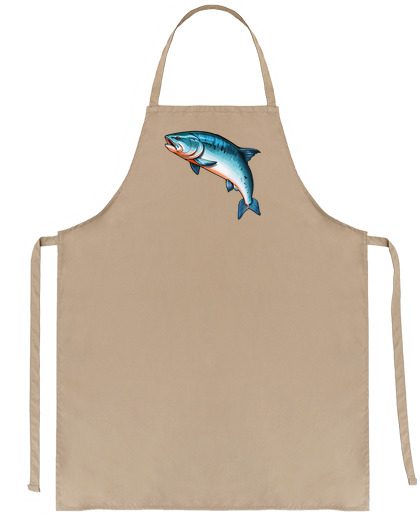 Image of salmon fishing breeding source allier fishmonger seller fisherman fish market