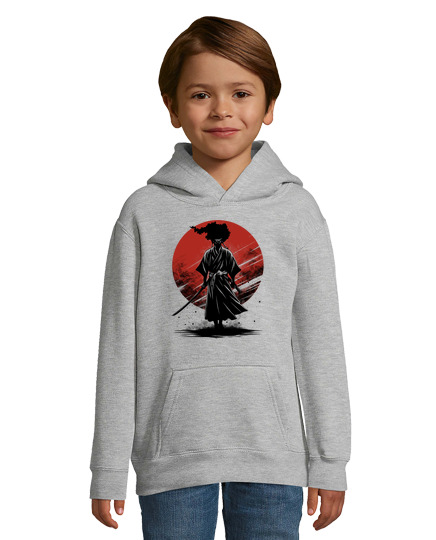 Sweat À Capuche Pour Enfant samouraï noir