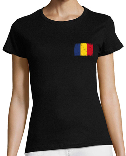 Image of romania flag capital bucharest logo pocket brand fashion grunge