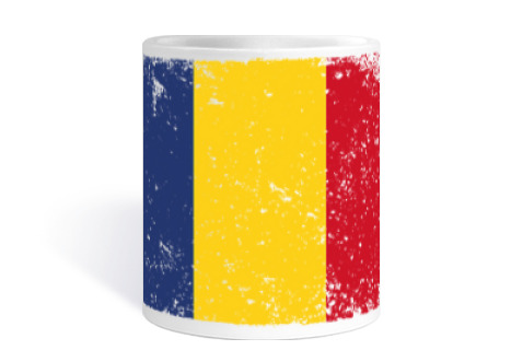 Image of romania flag capital bucharest cup coffee tea croissants