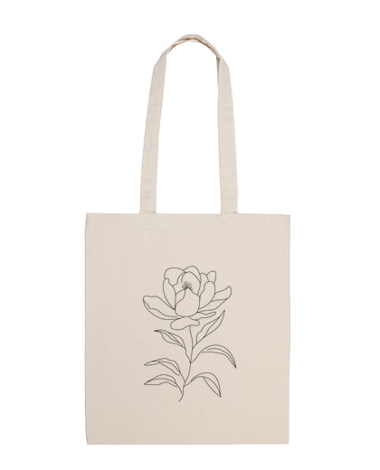 Image of magnolia grandiflora flower bag beach pool tote