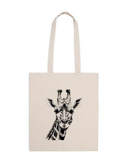 Image of giraffe animal image drawing bag beach vacation cnv tote