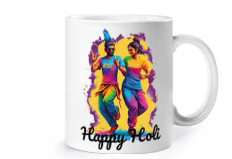 Image of holi festival festival of colors india cup coffee tea croissants herbal infusion