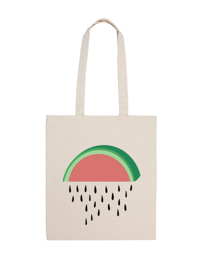 Image of watermelon rain seeds pips shopping bag market tote
