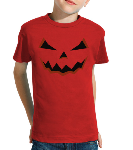 Tee Shirt Pour Enfant Manche Courte enfant de citrouille d'halloween