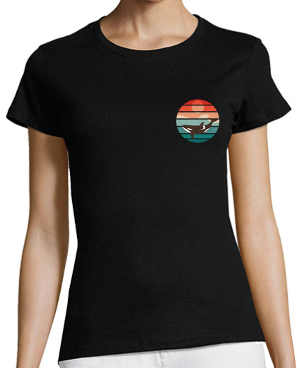 Image of orca whale vintage sunset logo pocket fashion brand